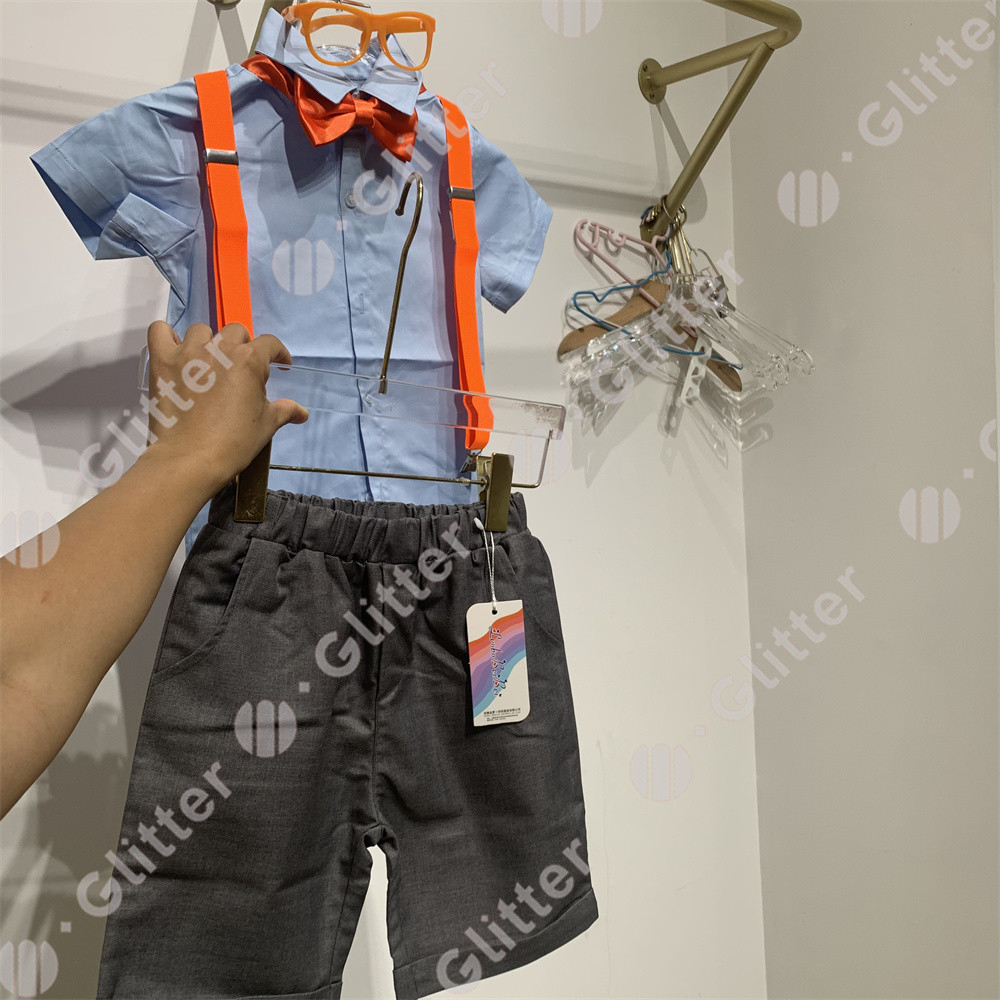 English Teacher Blippi Costume for Kids Boy Shirt Suspenders Shorts ...