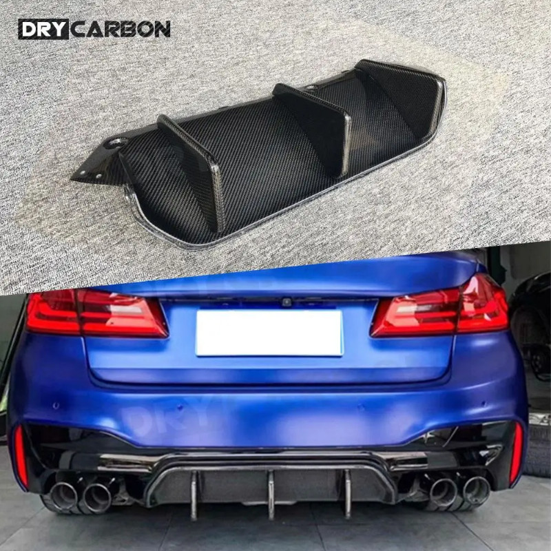 Dry Carbon Fiber M Style Rear Bumper Lip Diffuser for BMW 5 Series F90 ...