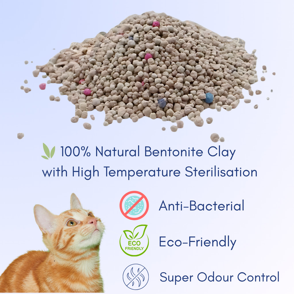 Loli Bentonite Cat Litter 10L Dust Free Quick Clump Anti-Bacterial ...