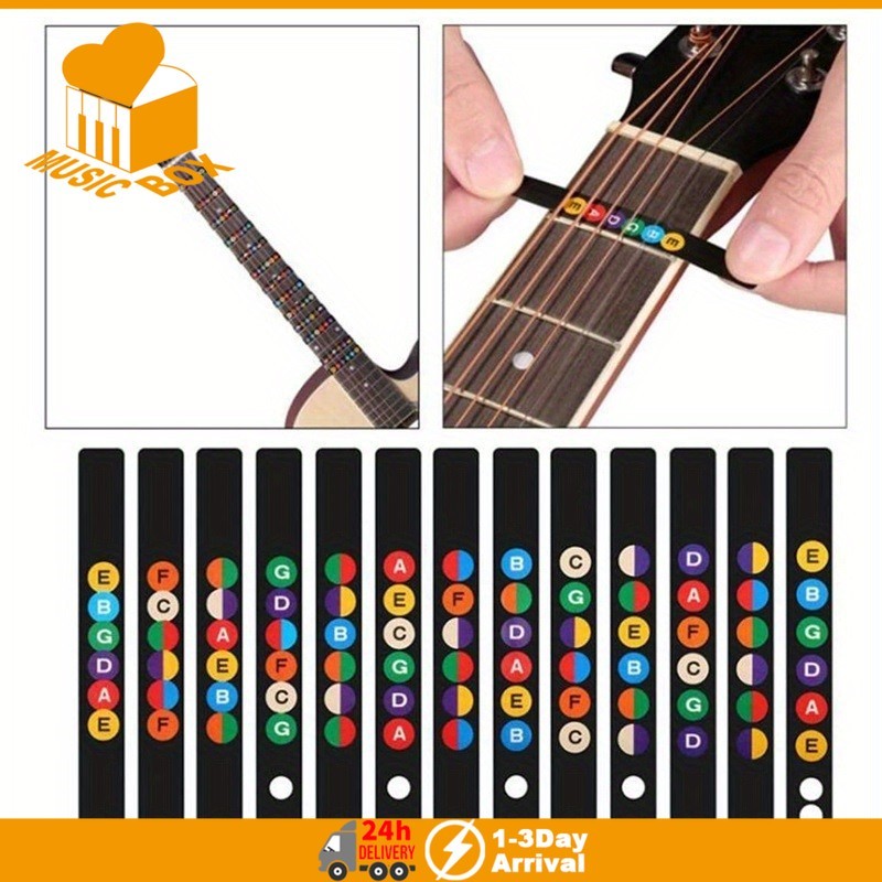 Guitar Stickers Guitar Fretboard Note Labels Guitar Parts Stickers ...