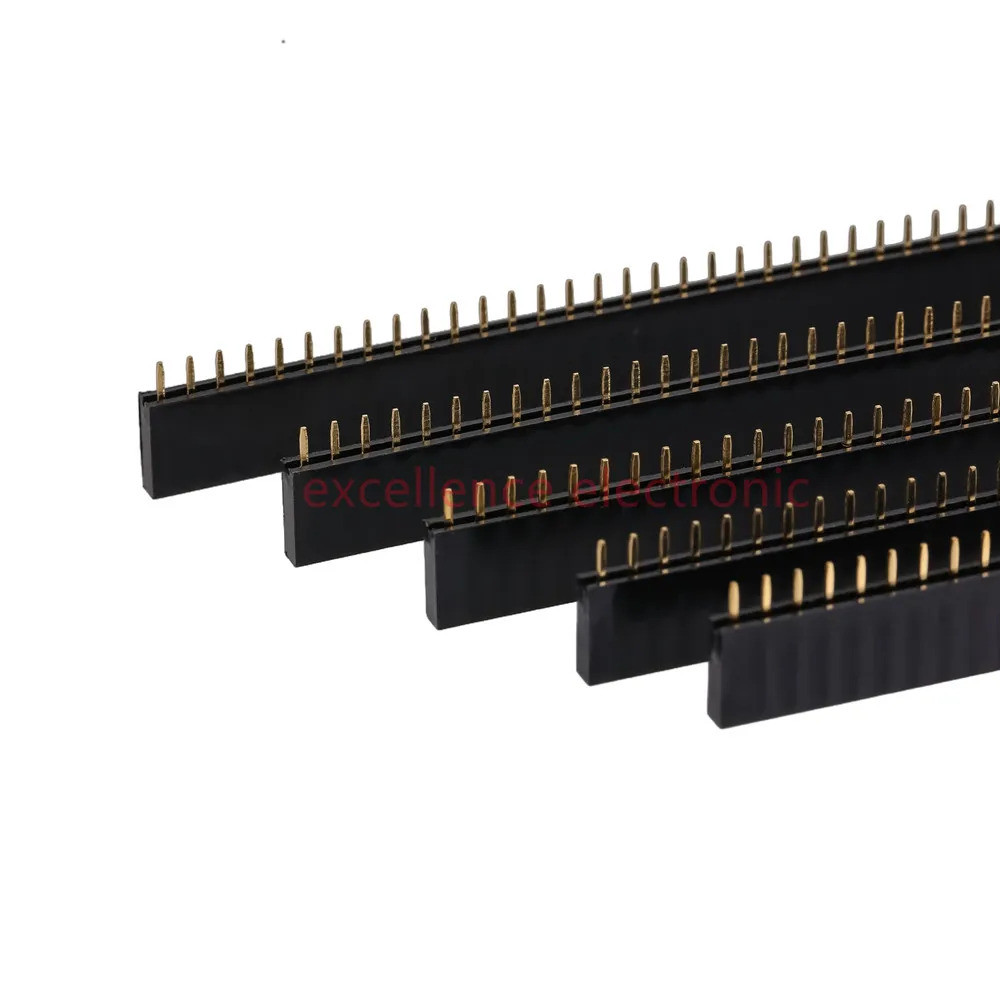 155pcs/Box 2.54mm Single Row Pin Socket Female Header Connector 2/3/4/5 ...