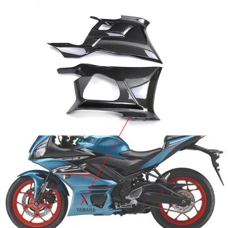 3K Carbon Fiber Belly Pan Motorcycle Accessories Lower Side Panels