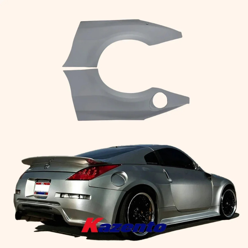 For Nissan Fairlady Z33 350Z DO Fiberglass Unpaint Wide Body Rear ...