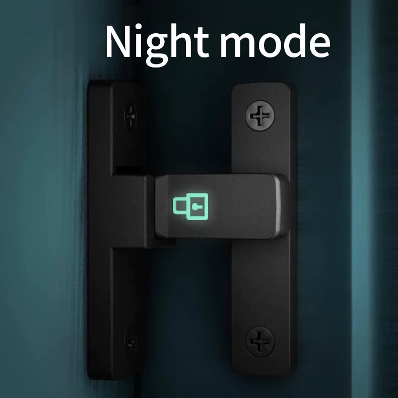 Night Light Sliding Door Latch Lock Door Bolt Anti-theft Hasp Lock ...