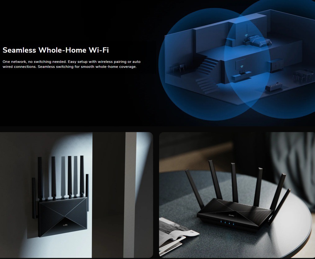 Cudy WR11000 BE11000 Router Wifi 7 Tri Band 10G Mu-Mimo Wireless Access ...