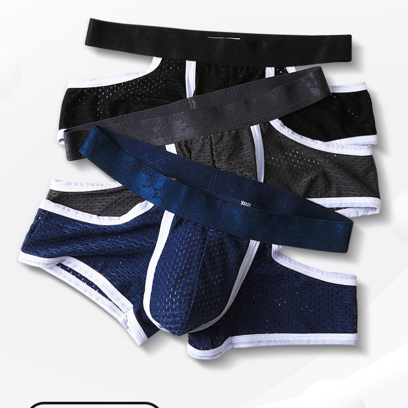 Men Summer Ice Silky Inner Separation Underwear Thin Style Breathable ...