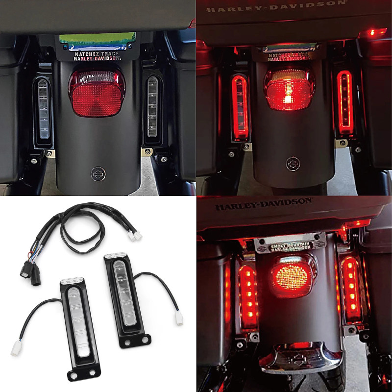 For harley Electra Glo Keystone Auxiliary LED Run/Brake/Turn Lamps ...