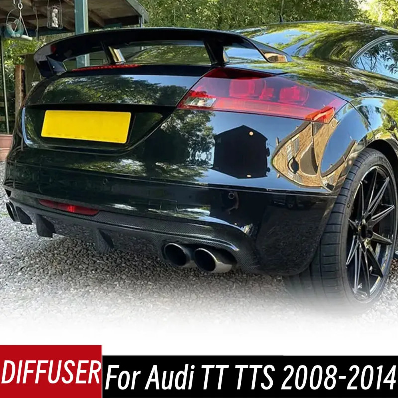 Rear Bumper Diffuser Bodykit For Audi TT TTS 2008-2014 Real Carbon Fibe ...