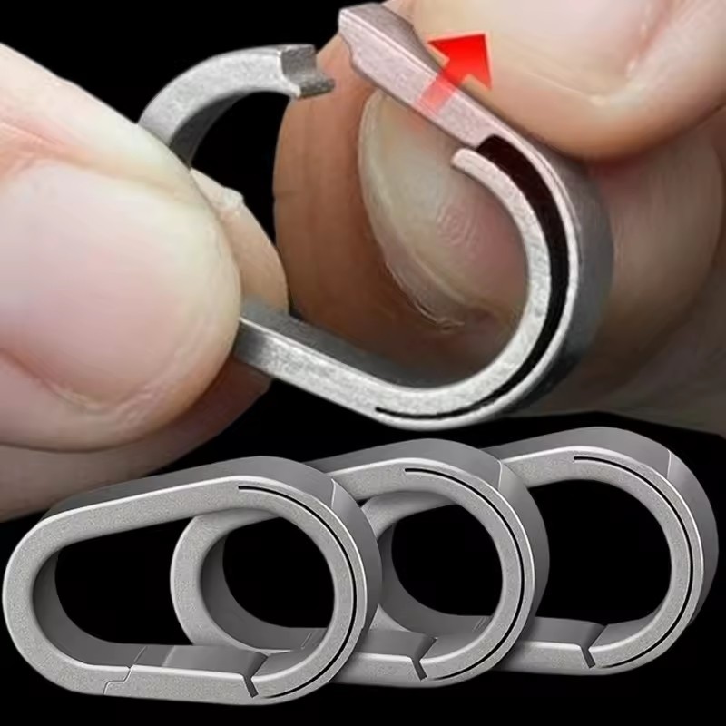 Luxury Titanium Key Ring - Quickdraw Keychain - EDC Outdoor Tool - Men ...