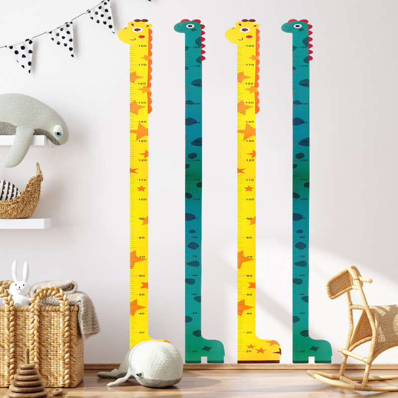 1/2/3Pcs Cartoon Height Measuring Sticker For Kids - Dinosaur Giraffe ...