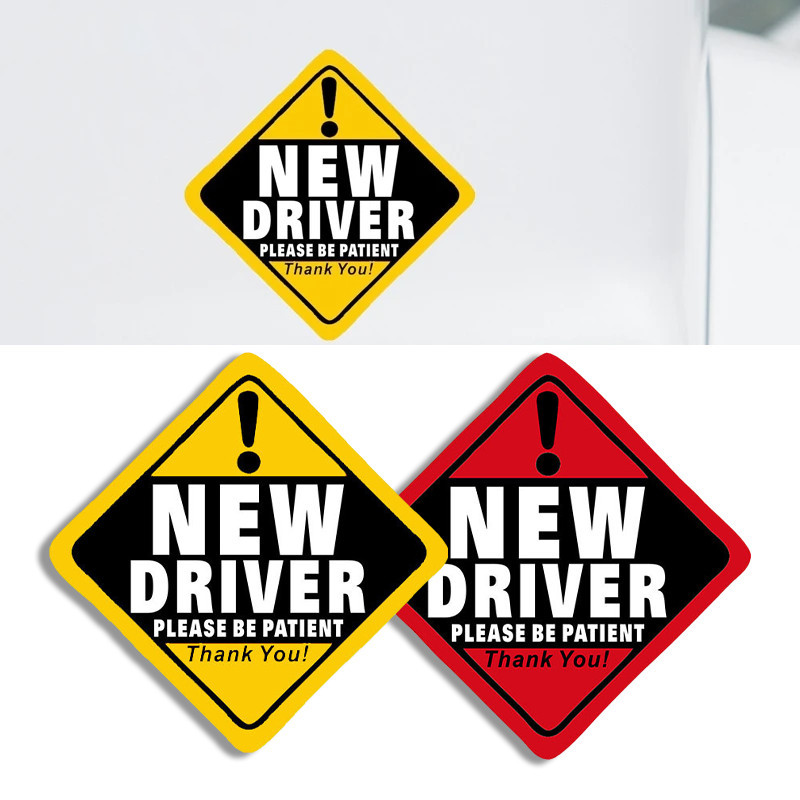 Diamond New Driver Signs New Driver Safety Warning Sticker 15cm ...