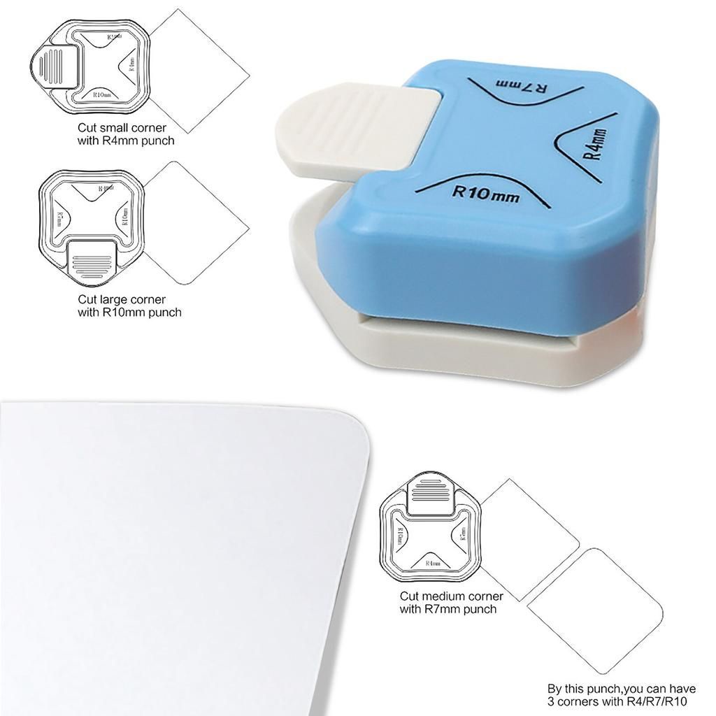DIY craft Paper Corner Rounder Cutter 3in1 4/7/10mm for Paper Making ...