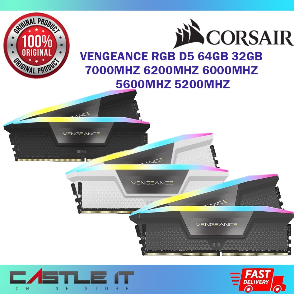 Corsair Vengeance RGB DDR5 Desktop RAM 16GB 32GB 64GB 96GB 128GB 5200 ...