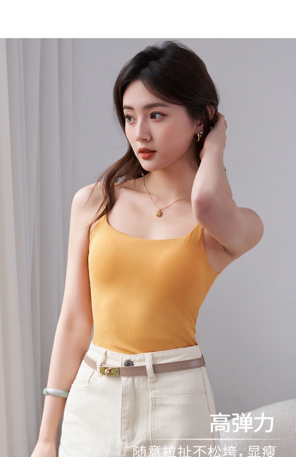 [Queen's Secret] with cup One-piece cotton top,women's short backless ...