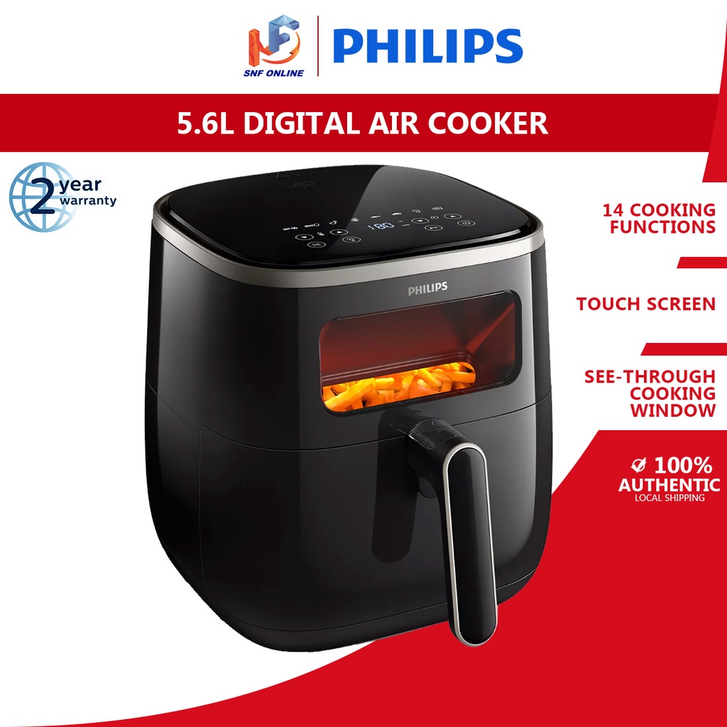Philips 5.6L Digital Window XL Air Fryer HD9257/80 Shopee Malaysia