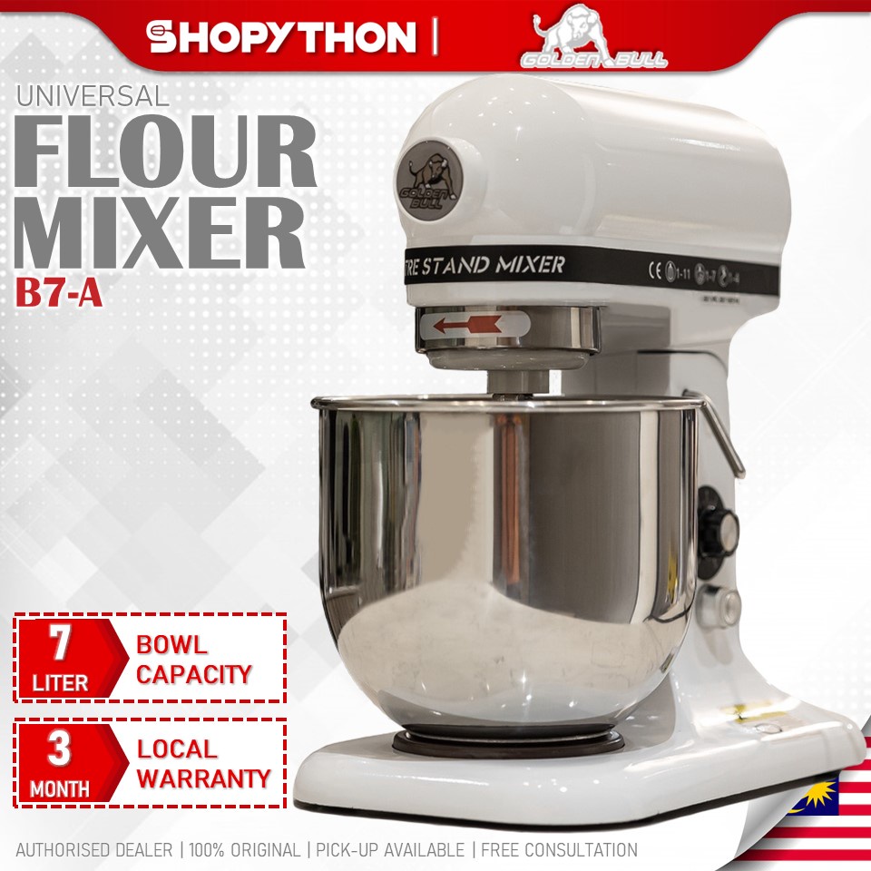 GOLDEN BULL Flour Mixer B7A White (7.0L/300w) Universal 7 Liter