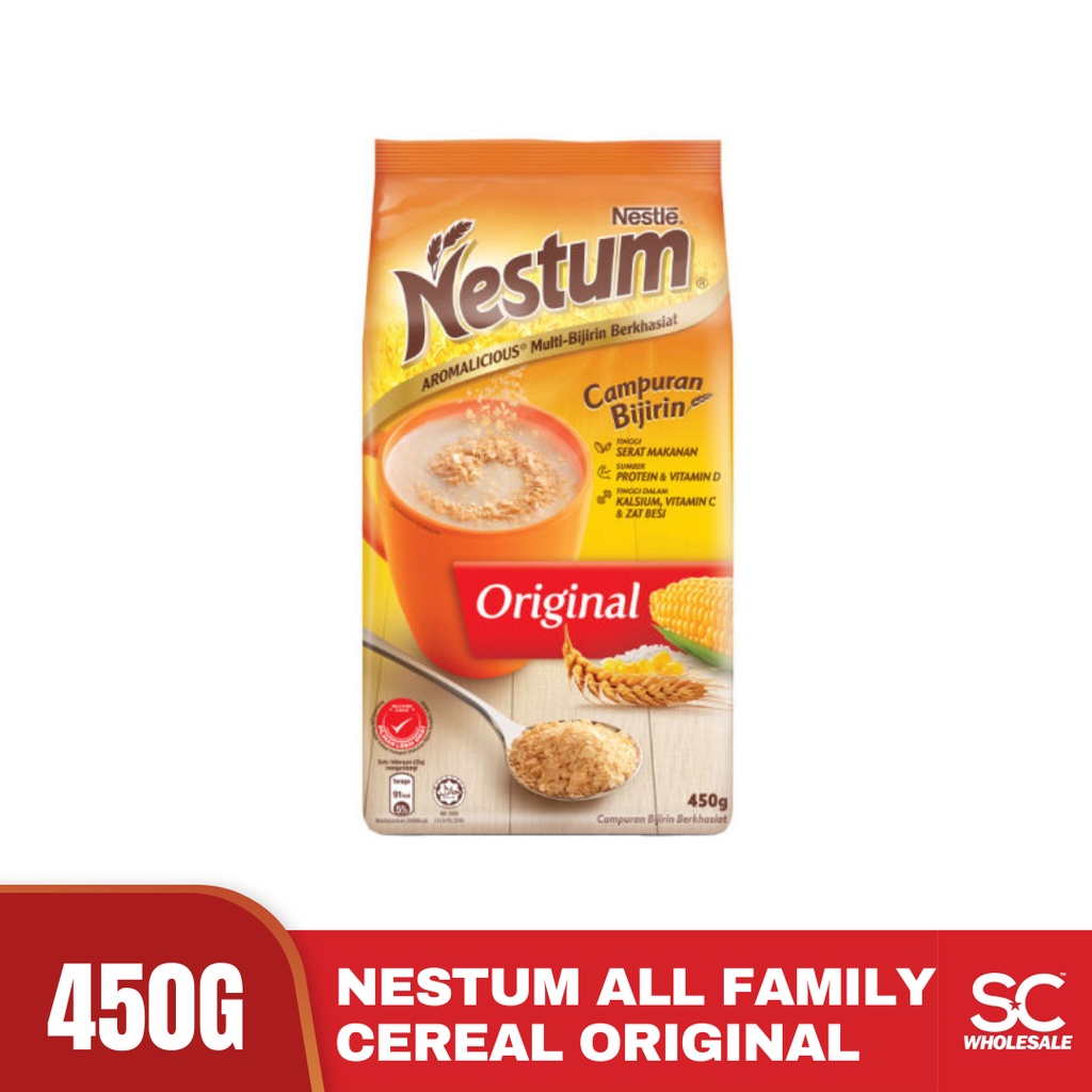 Nestlé Nestum All Family Multi-Grain Cereal – 8 Packs X 450g, Halal & Low Fat, Exp 08/2025
