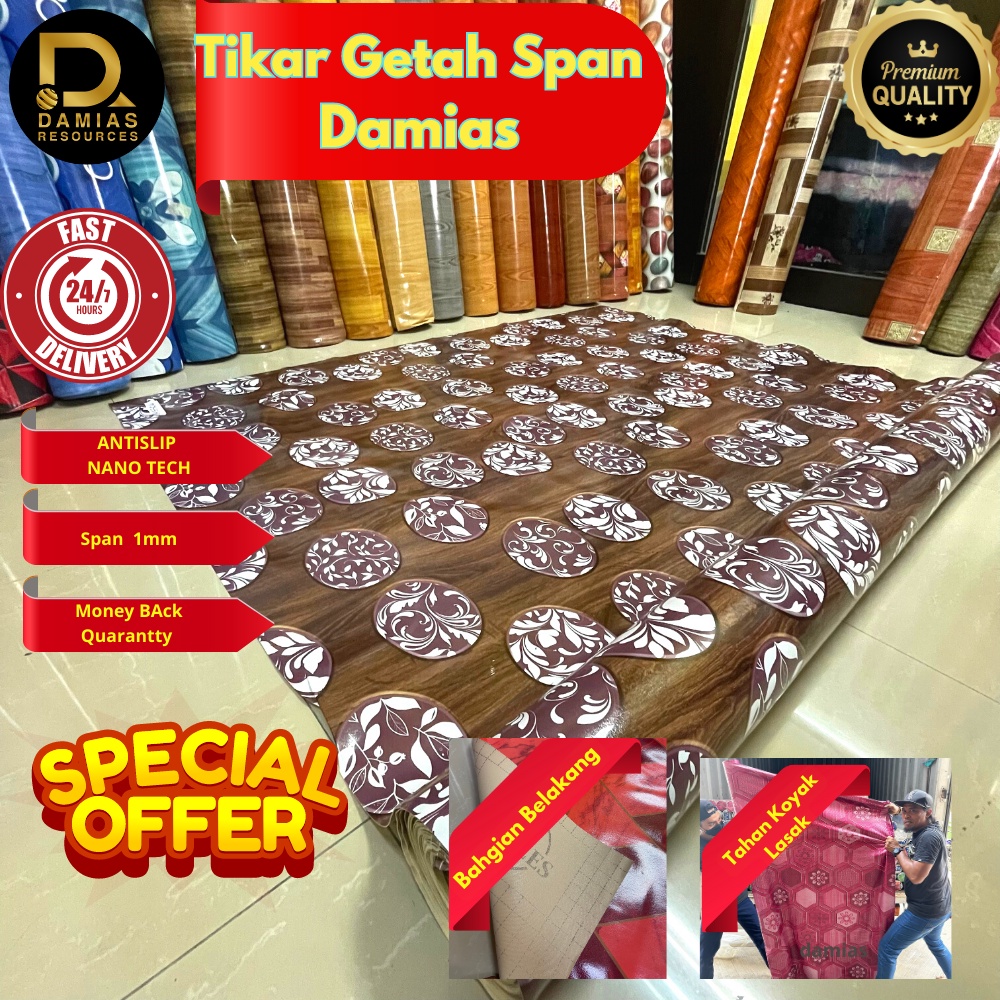 Tikar Getah Span Harga Kilang 1 roll = 18 Meter X 1.83 Meter1mm Gulung ...