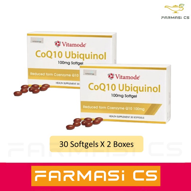 Vitamode CoQ10 Ubiquinol 100mg 30 softgels x 2 boxes (TWIN) EXP03/2026