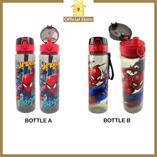 560ml Disney Spiderman Hulk Anime Water Bottle iron Man toy for Boys  Cartoon Plastic Drinking Cups