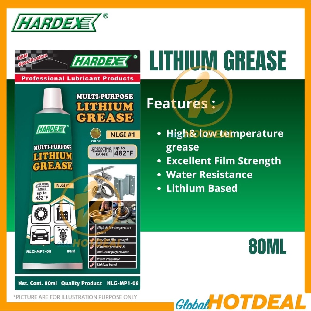 HARDEX MultiPurpose Lithium Grease 80ml Excellent Lubricant for Sewing