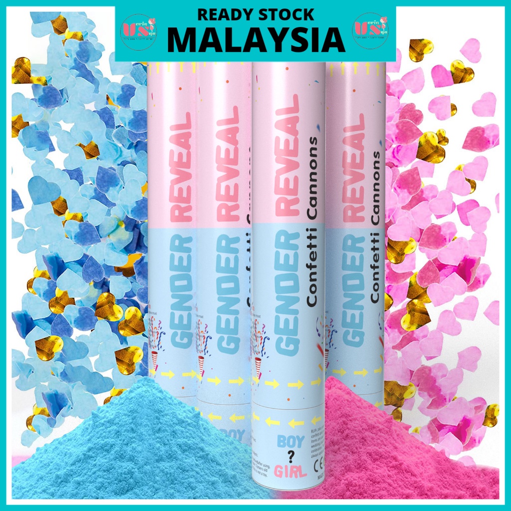 Cannon Gender Reveal Popper Paper Powder confetti Pop For Gender Reveal