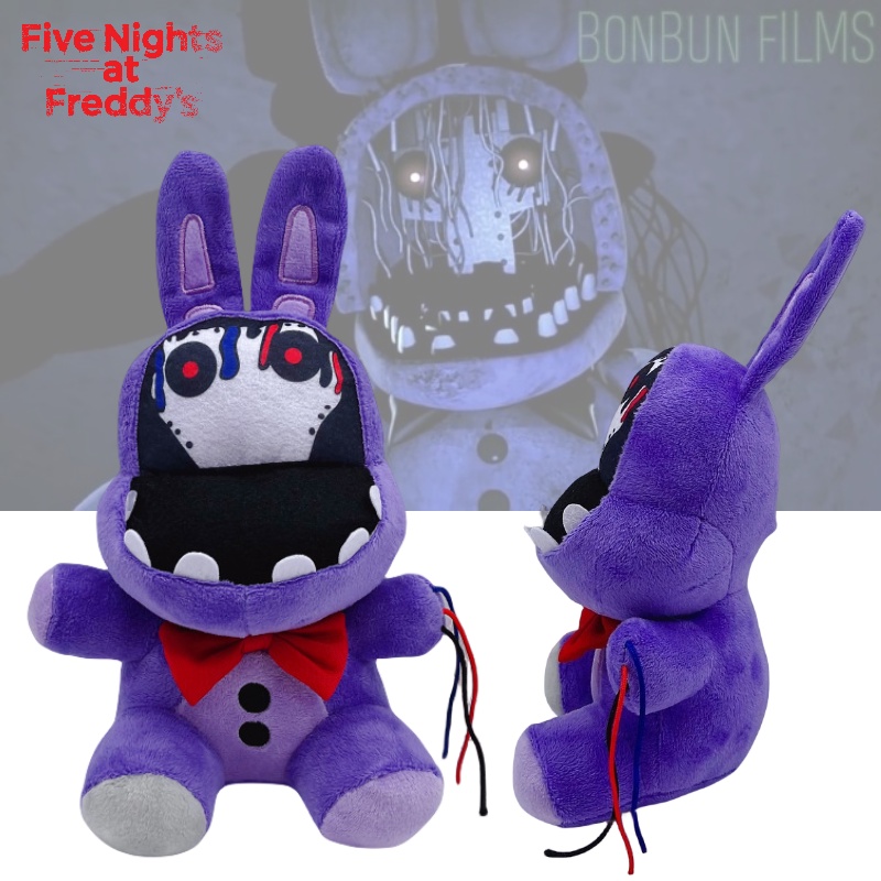 Collectible Fnaf Series Midnight Bear Skeleton Purple Rabbit Plush Toy ...