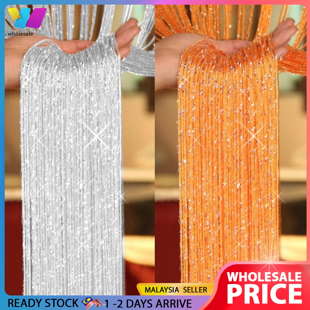 WHOLESALE | 200cm x 100cm Window String Curtain Sparking Beads Line ...