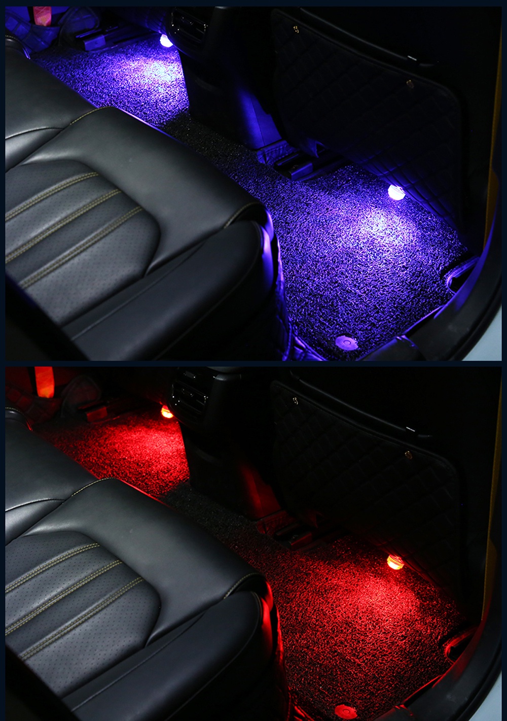 Wireless Adhesive LED Car Interior Ambient Light Remote Control ...
