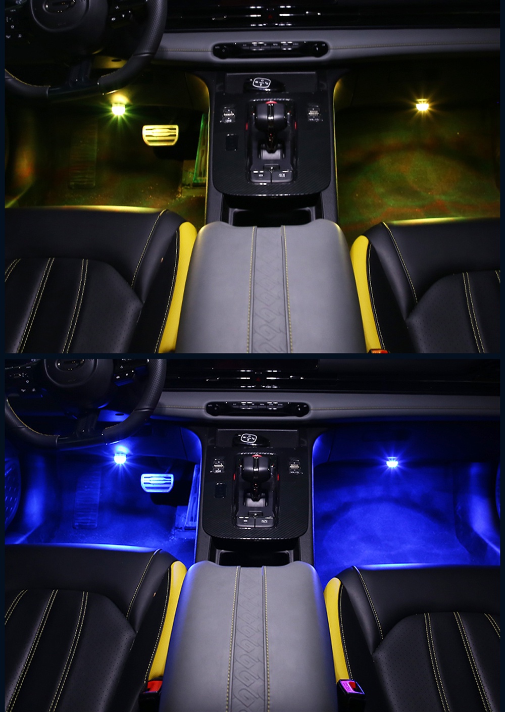 Wireless Adhesive LED Car Interior Ambient Light Remote Control ...