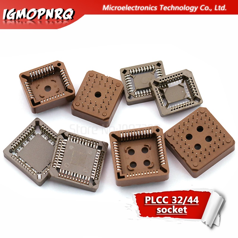 10PCS PLCC IC socket PLCC32 PLCC44 SMD DIP PLCC Socket adapter Shopee