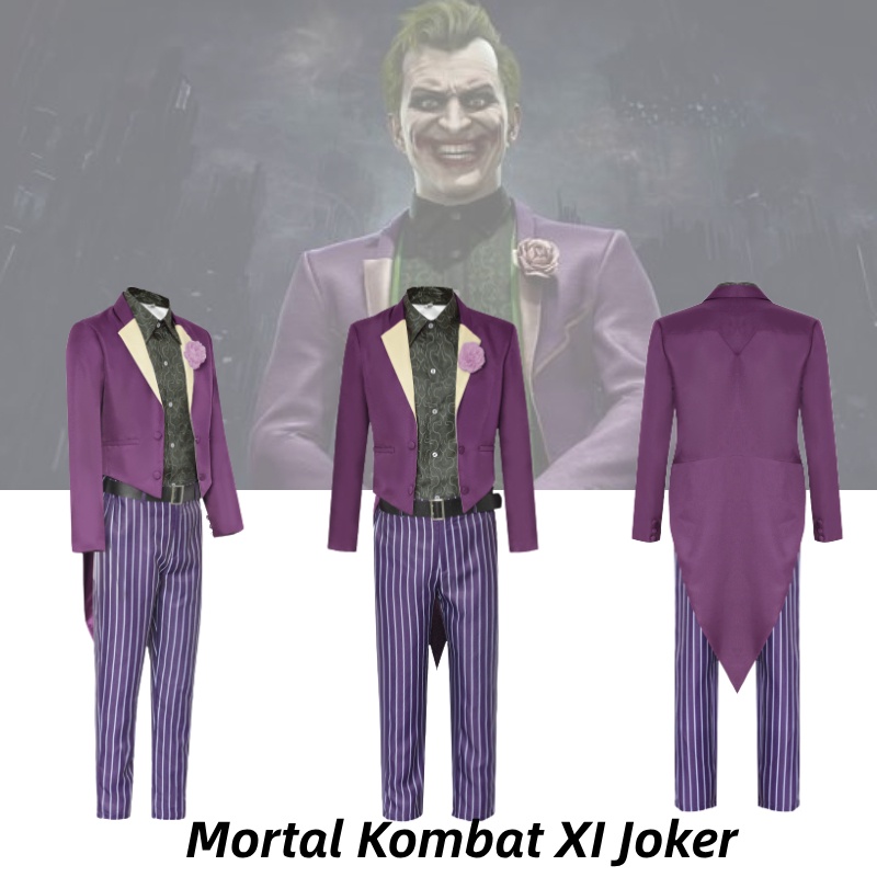 And Stylish Durable Mortal Kombat 11 Joker Cosplay Ensemble Purple