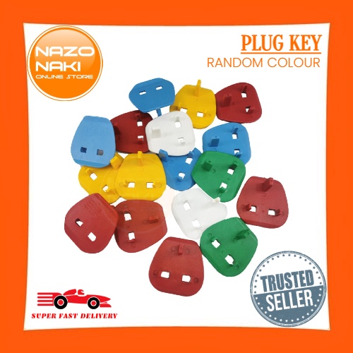 5PCS / 10PCS Plug Key Safety Plug Socket Key PVC Easy for 2 Pin Plug to