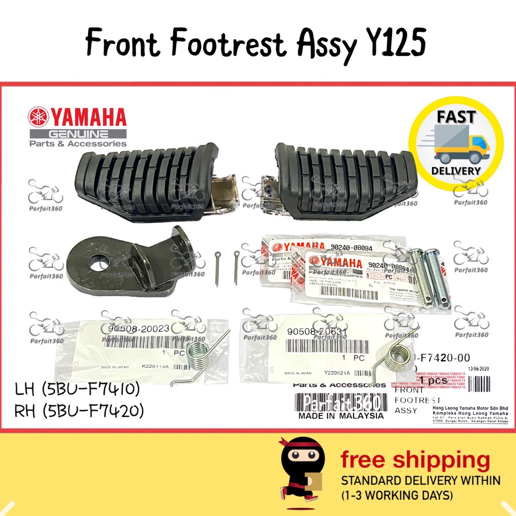 (SET) Y125ZR / LC135 5S Front Footrest Foot Rest / Pemijak Kaki Depan