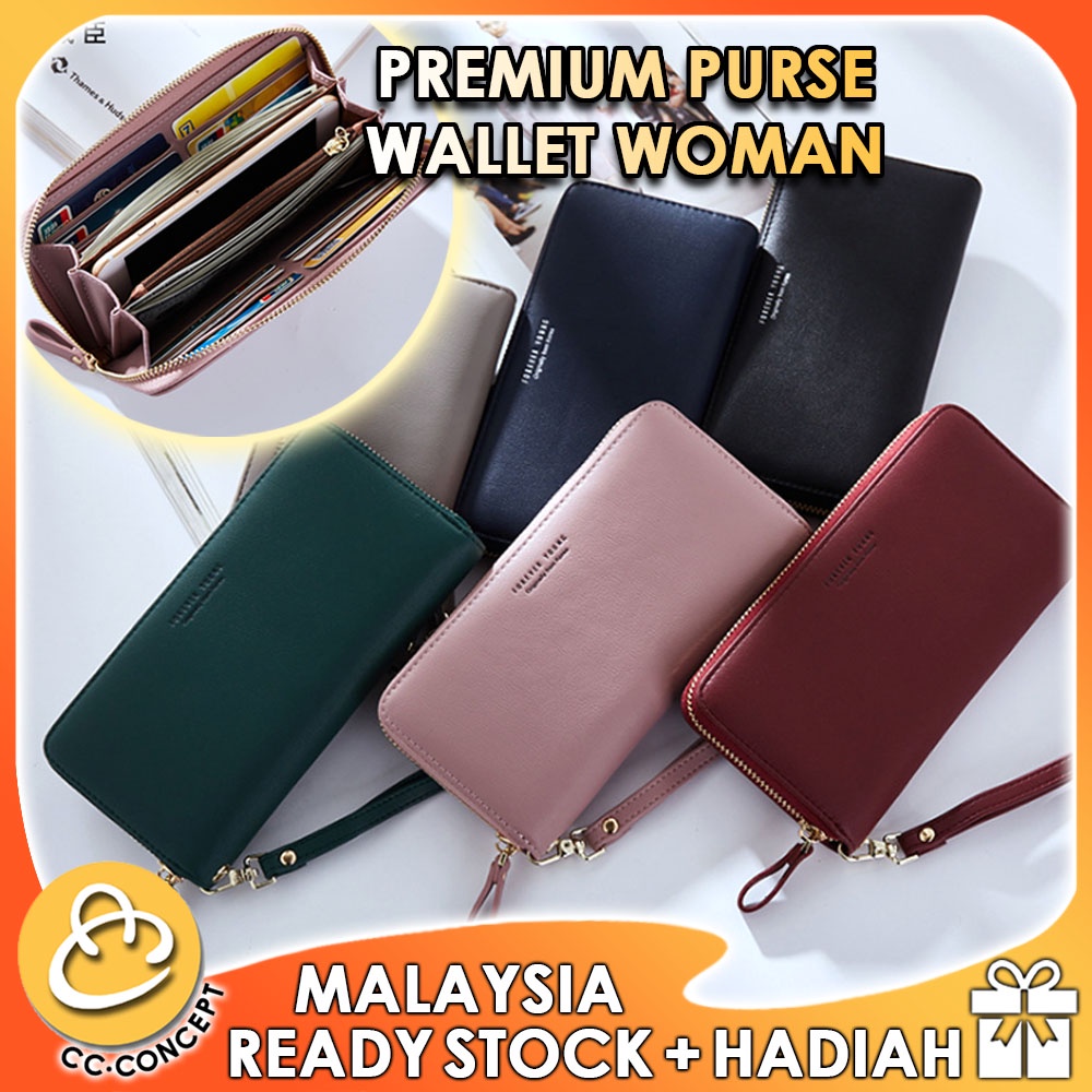 CC CONCEPT Women Long Zip Wallet Woman Purse Coins Card Holder Clutch ...
