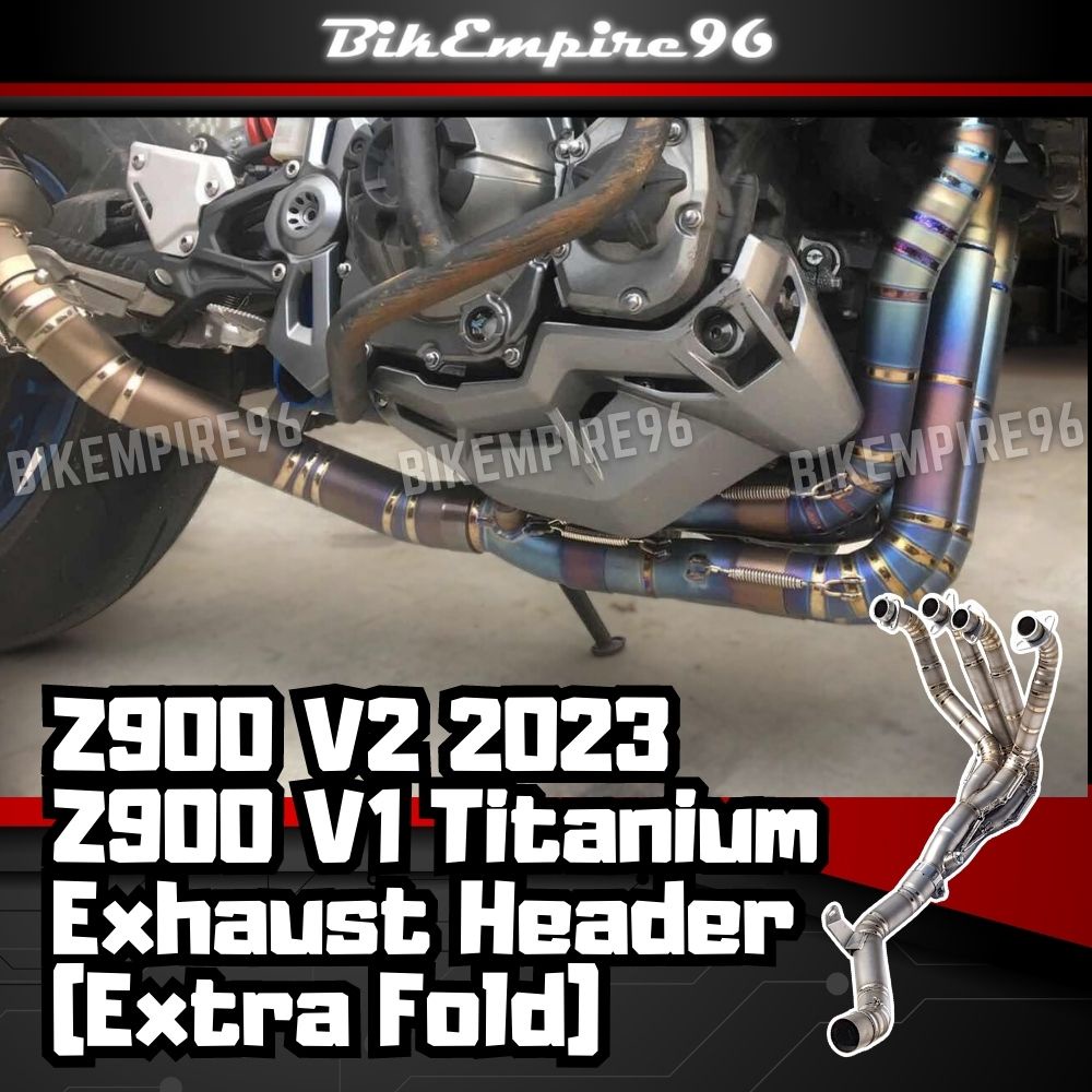 Kawasaki Z900 V2 2023 Z900 V1 Titanium Exhaust Header (Extra Fold