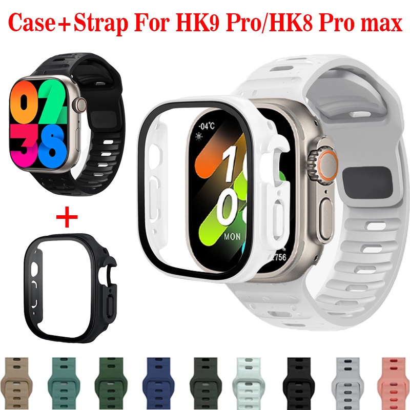 Case + Strap for HK9 Pro Smart Watch Silicone Strap for HK8 Pro max ...