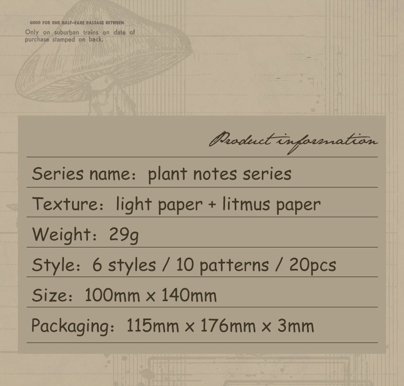 JIANWU 20 Sheets Plant Notes Series Vintage Plant Butterfly Collage ...