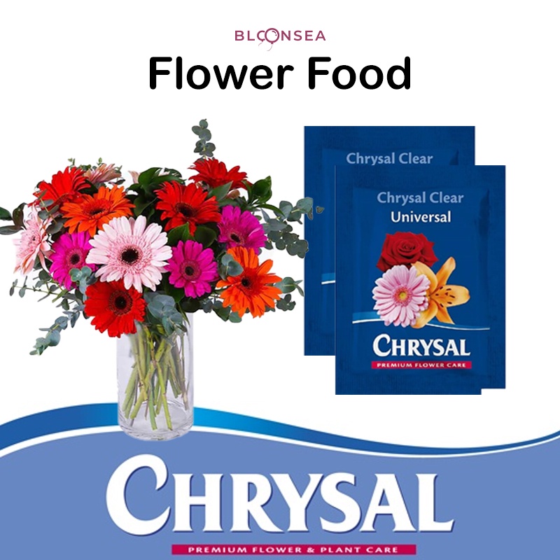 Chrysal Flower Food 300 Ubat Bunga Serbuk Fresh Artificial Lily Rose