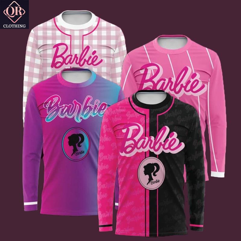 Long Sleeve White Barbie Doll Shirt 