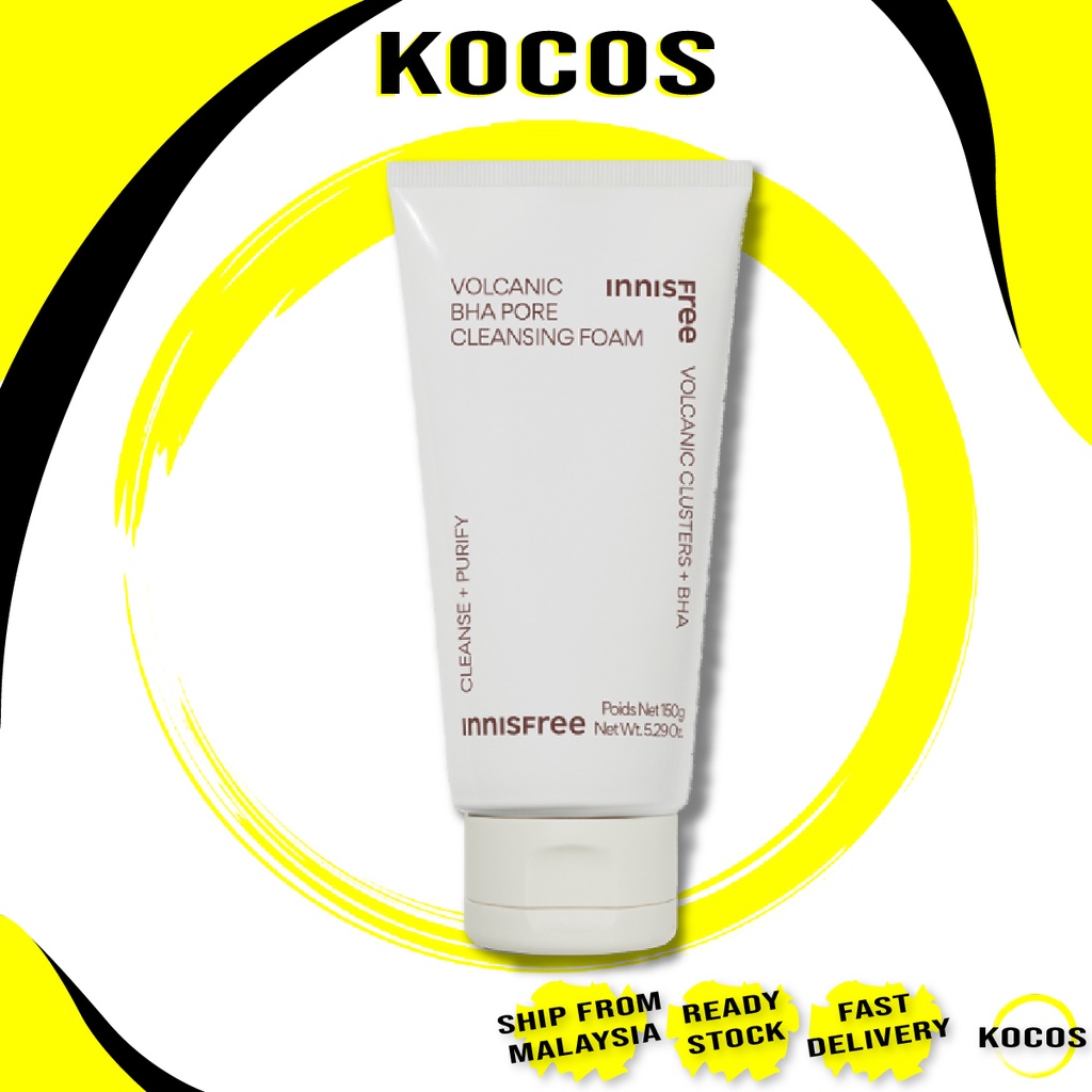 Innisfree Volcanic BHA Pore Cleansing Foam 150g - Ready Stock | Shopee ...