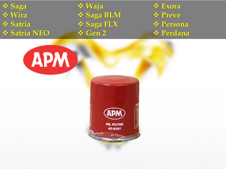 Apm Oil Filter Proton Wira Waja Gen Persona Saga Blm Flx Saga Vvt