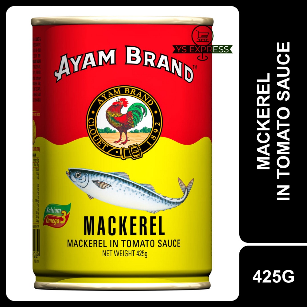 AYAM BRAND Mackerel in Tomato Sauce 425G - Ikan Mackerel dalam Sos ...