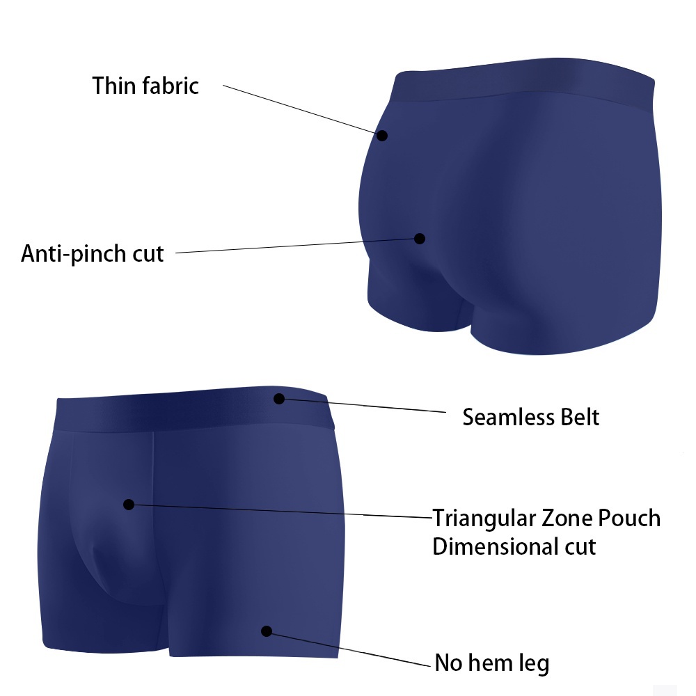 [Nanjiren] men boxer Ice Silk men boxer underwear men graphene ...