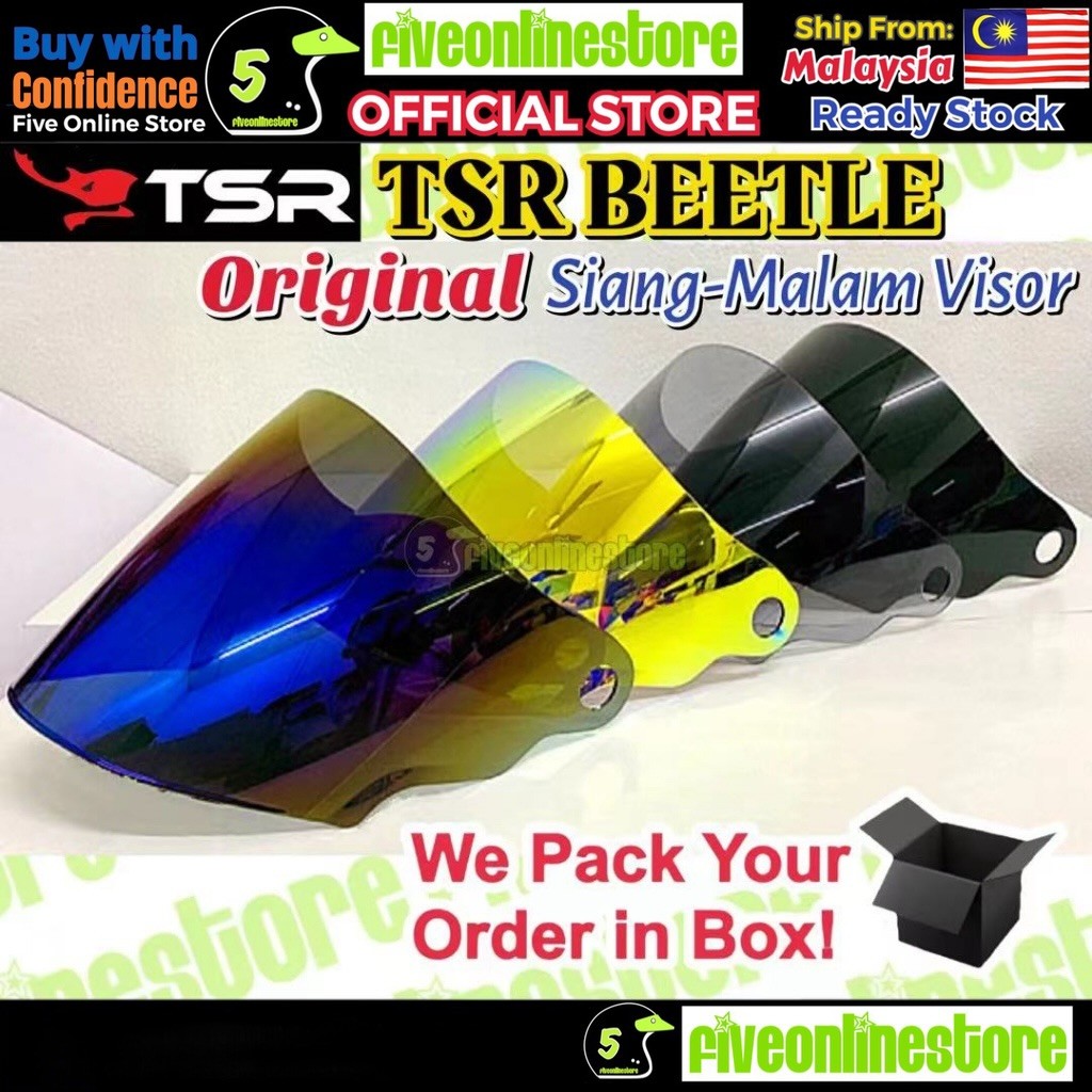 TSR Beetle 718GP Helmet Siang-Malam Visor V Shape Visor Index LTD X-Dot ...