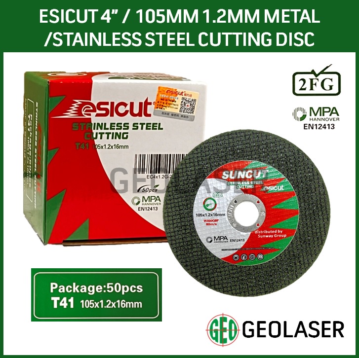 25PCS ESICUT STAINLESS STEEL CUTTING DISC (105X1.2X16MM) Shopee Malaysia