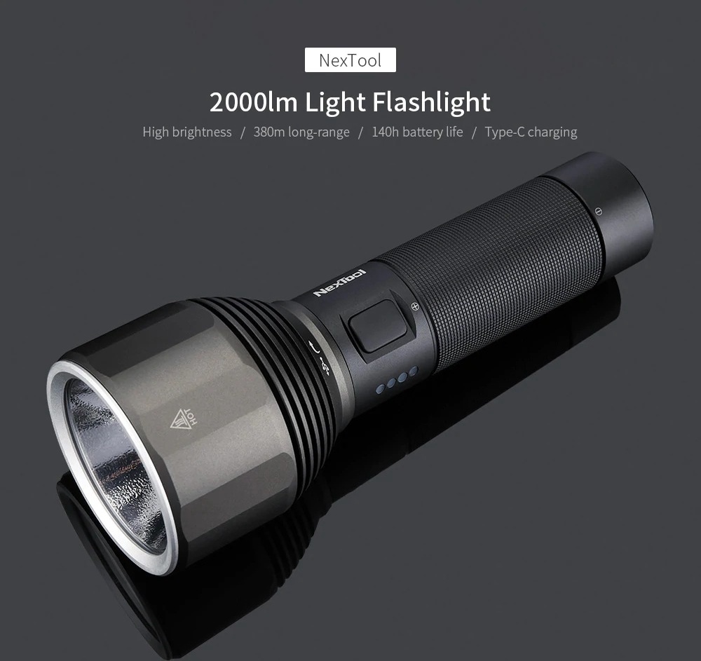 Nextool Mi Youpin Torchlight Flashlight IPX7 Type C 2000lm 380m XPH50.2 ...