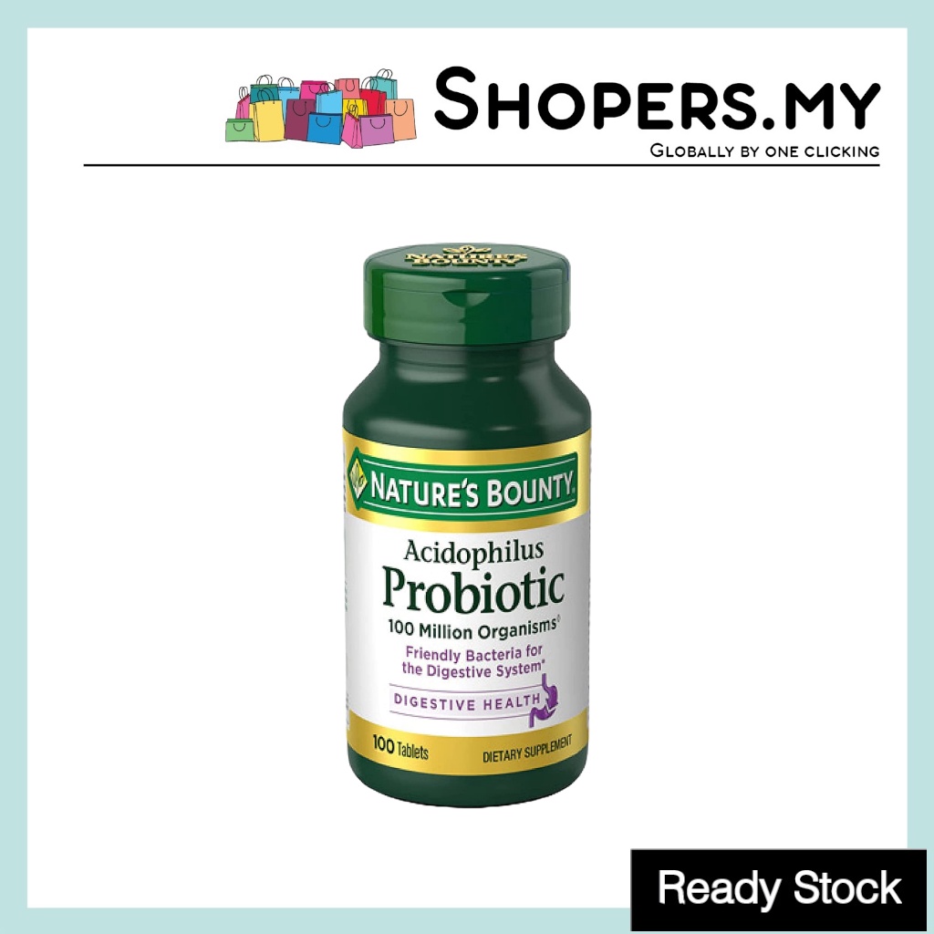 Nature's Bounty Acidophilus Probiotic 100 Tables /Twin Pack Shopee