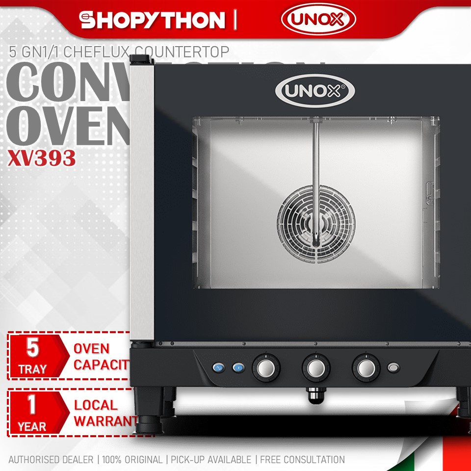 UNOX CHEFLUX 5 GN1/1 ONE Countertop XV393 (7000W) Convection Combi Oven ...