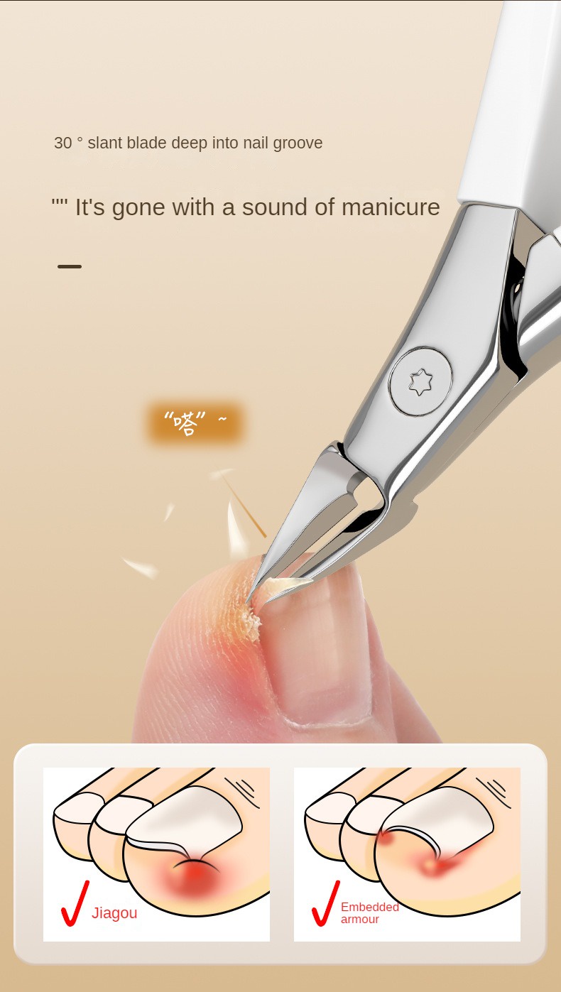 Mini Ingrown Toenail Clippers Professional Thick Hard Trimmer Pedicure ...